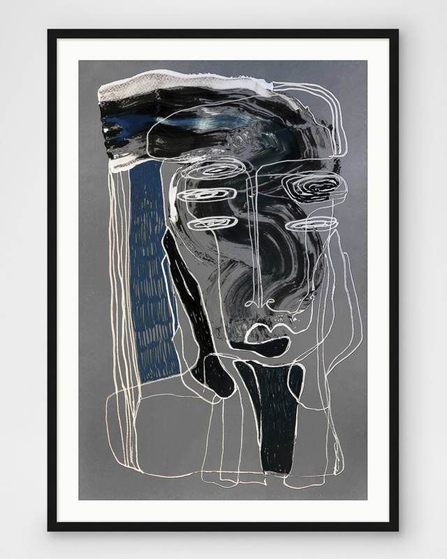 "Long and Lined 2" Framed Giclee